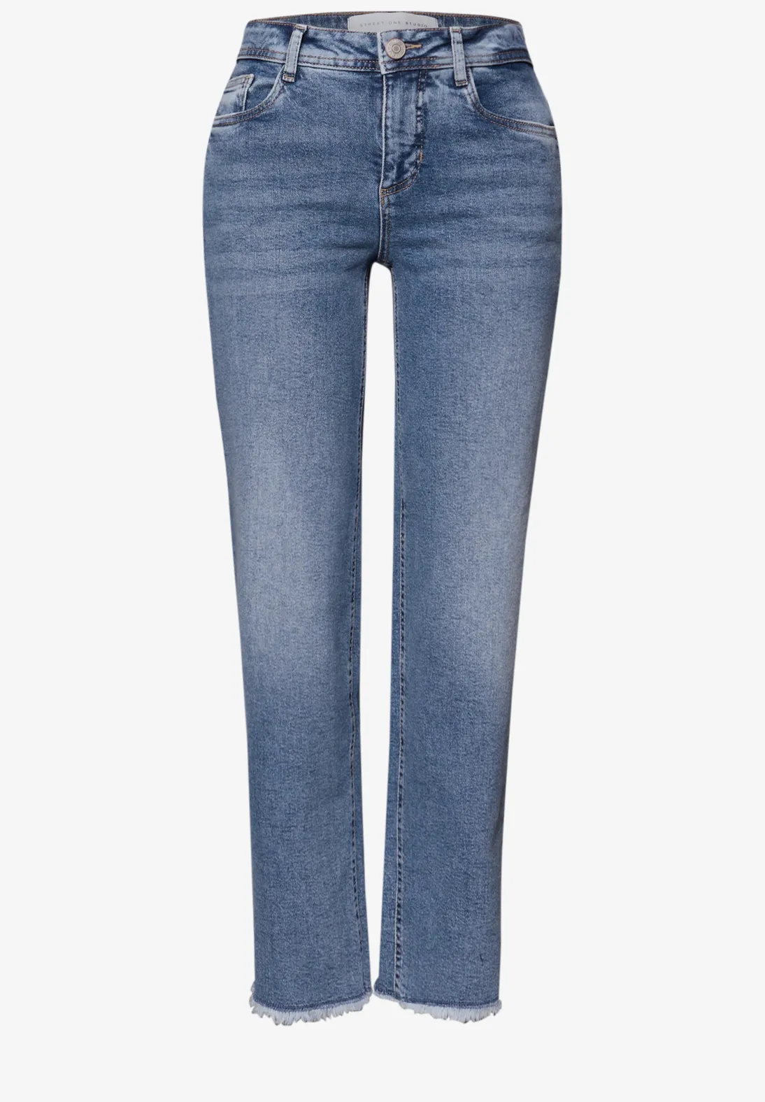 Street One Studio Straight Leg Jeans - Medium Blue Authentic Wash