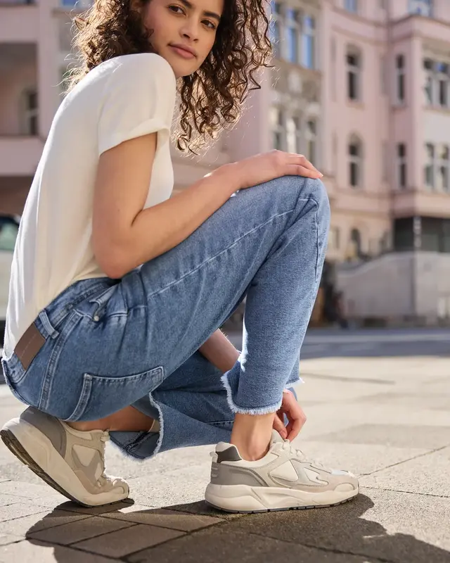 Street One Studio Straight Leg Jeans - Medium Blue Authentic Wash