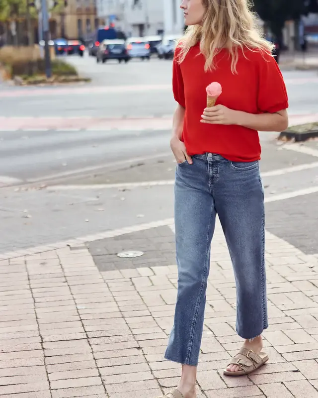 Street One Studio Straight Leg Jeans - Medium Blue Authentic Wash