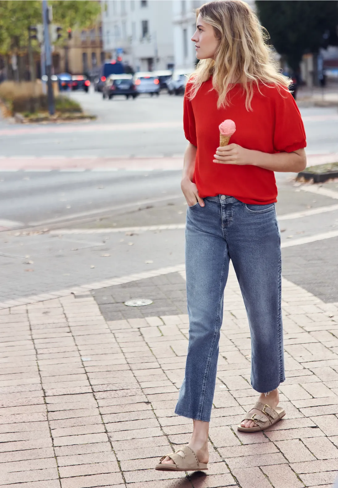 Street One Studio Straight Leg Jeans - Medium Blue Authentic Wash