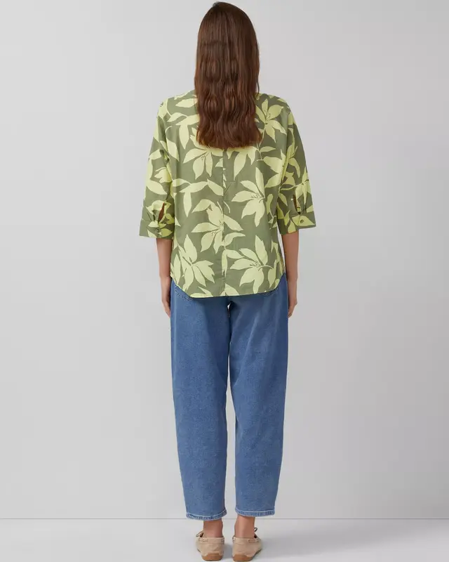 S. Oliver Blouse Vleermuis Mouw - Olive Green