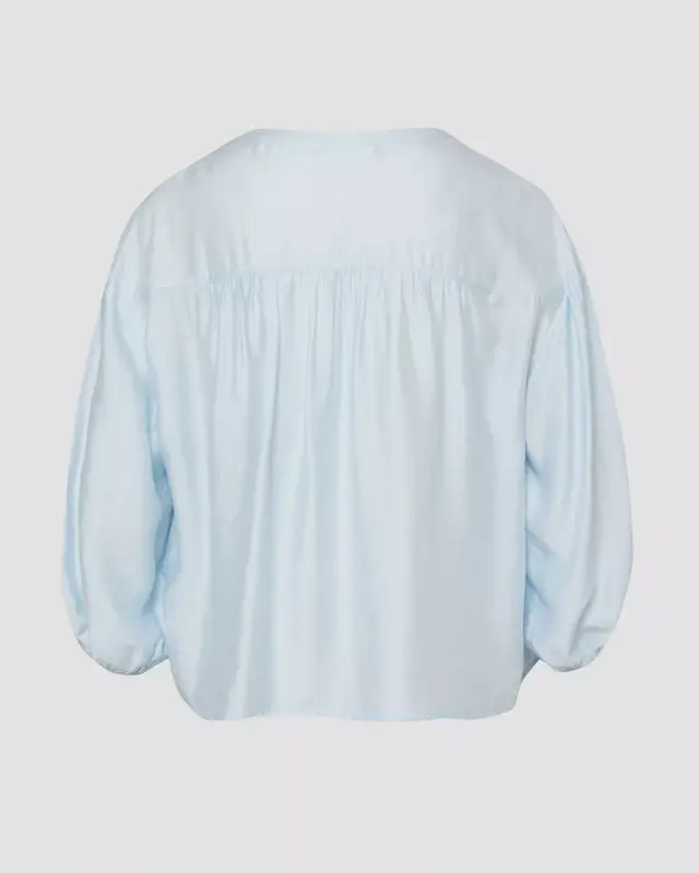 S. Oliver Kurze Bluse - Light Blue