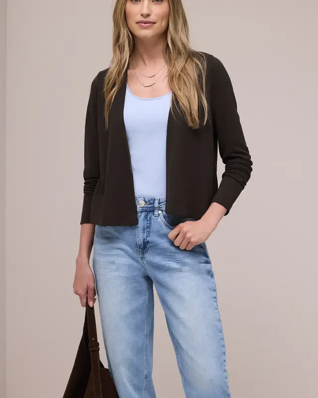 Street One Knit Cardigan Nette - Espresso Brown