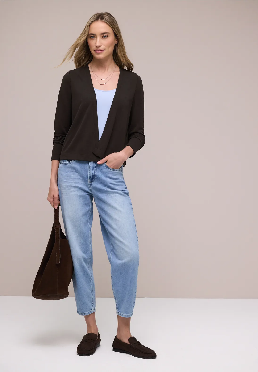 Street One Strick Cardigan Nette - Espresso Brown