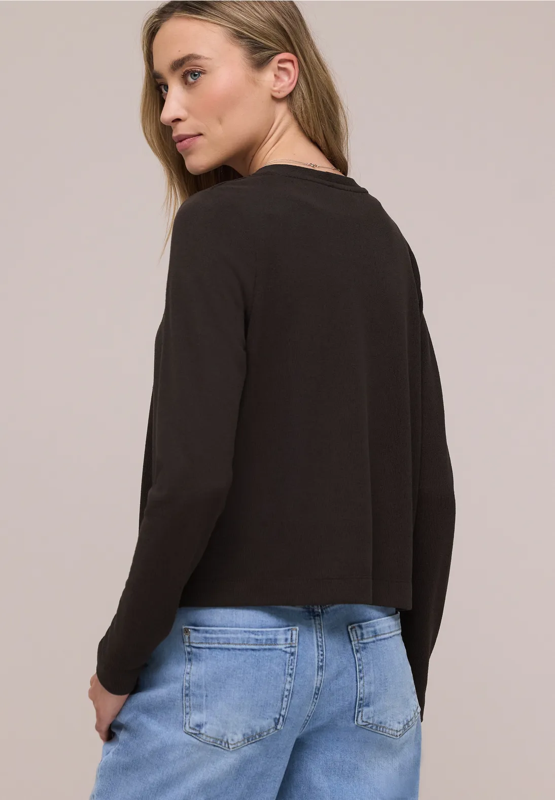 Street One Knit Cardigan Nette - Espresso Brown