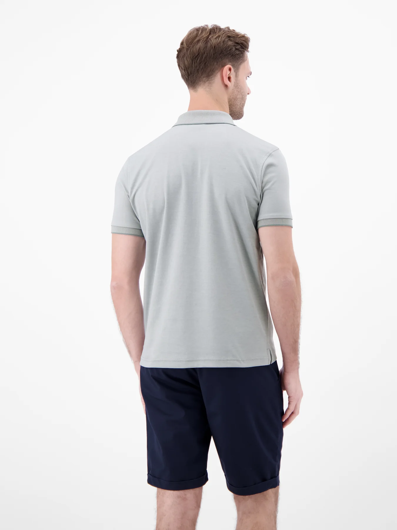 Lerros Unifarbe Piqué Polo - Storm Grey