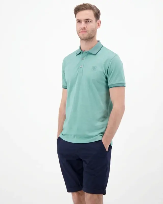 Lerros Unifarbe Piqué Polo - Soft Teal