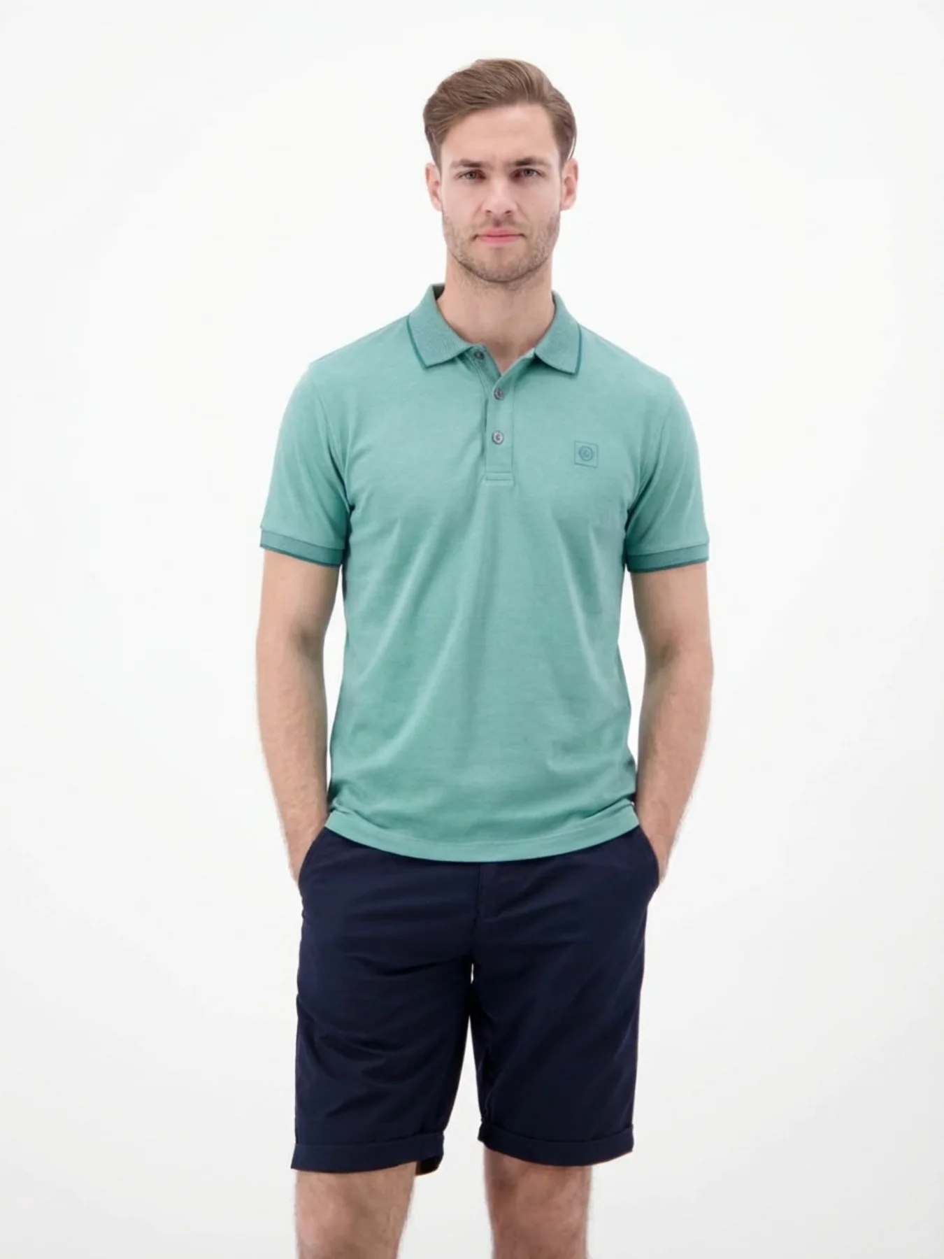 Lerros Effen Piqué Polo - Soft Teal