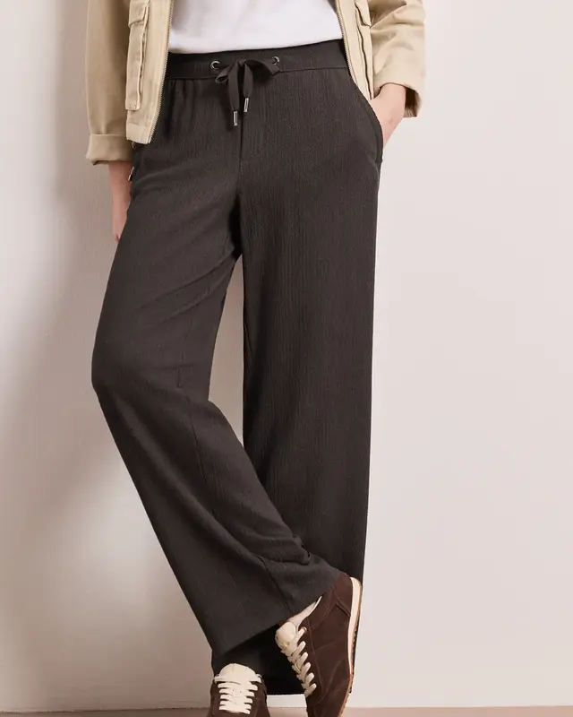 Street One High Waist Pants - Deep Earth