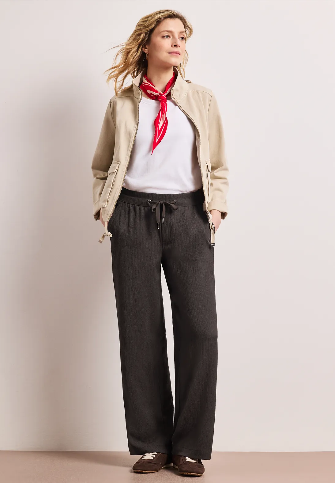 Street One High Waist Broek - Deep Earth