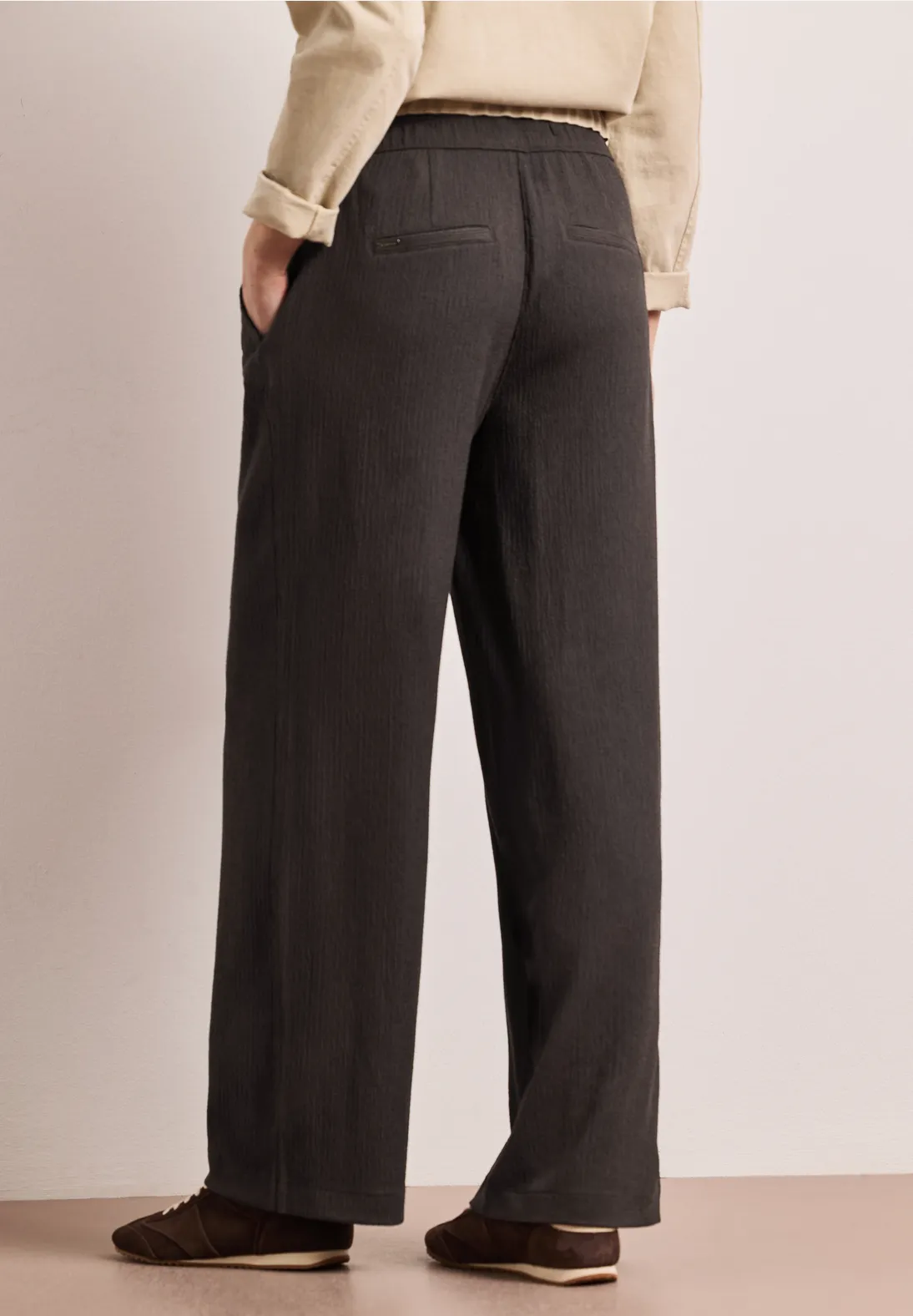 Street One High Waist Pants - Deep Earth