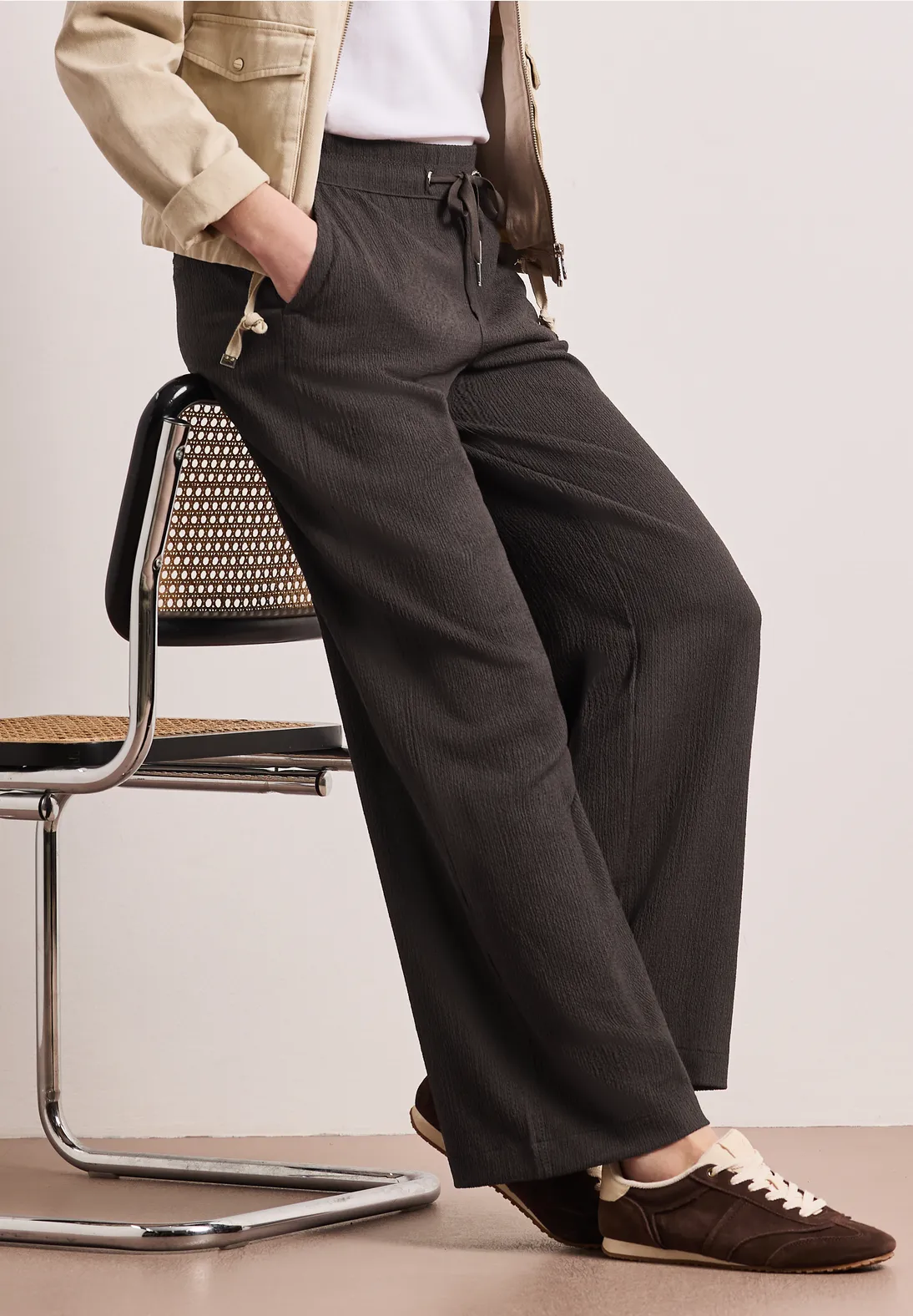 Street One High Waist Pants - Deep Earth