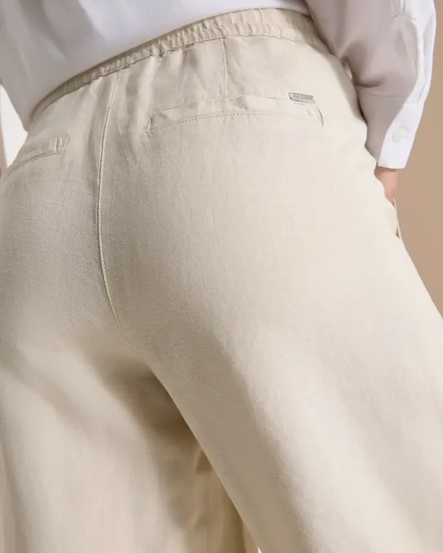 Cecil Leinenmix Hose Neele - Macadamia Beige