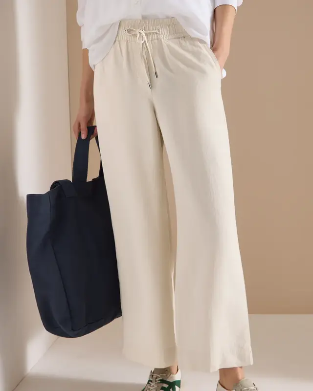 Cecil Linen Mix Pants Neele - Macadamia Beige