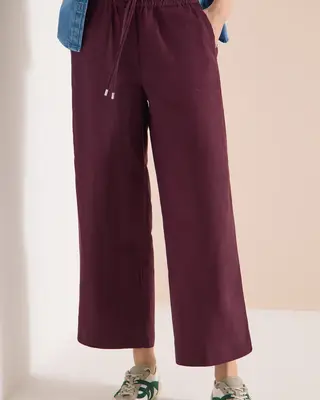 Cecil Linen Mix Pants Neele - Rich Burgundy