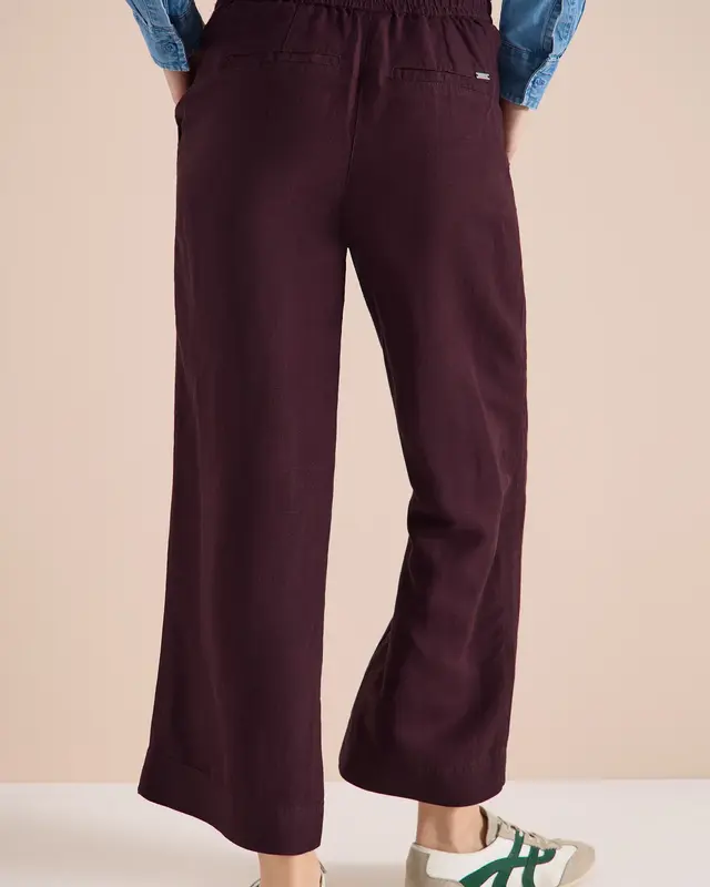 Cecil Linen Mix Pants Neele - Rich Burgundy