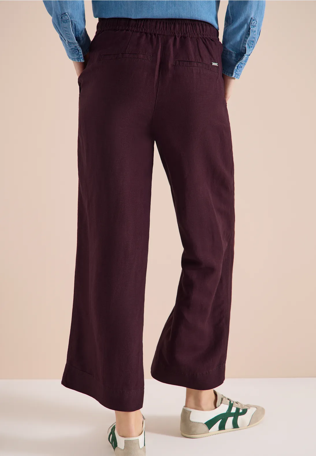 Cecil Leinenmix Hose Neele - Rich Burgundy