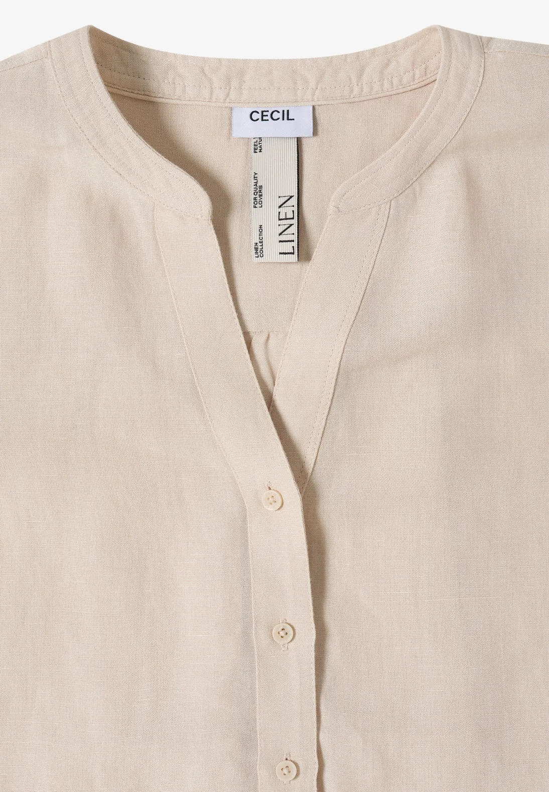 Cecil Leinenmix Bluse - Macadamia Beige