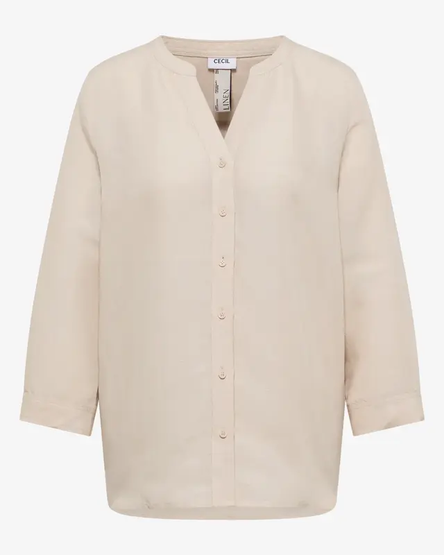 Cecil Linnenmix Blouse - Macadamia Beige