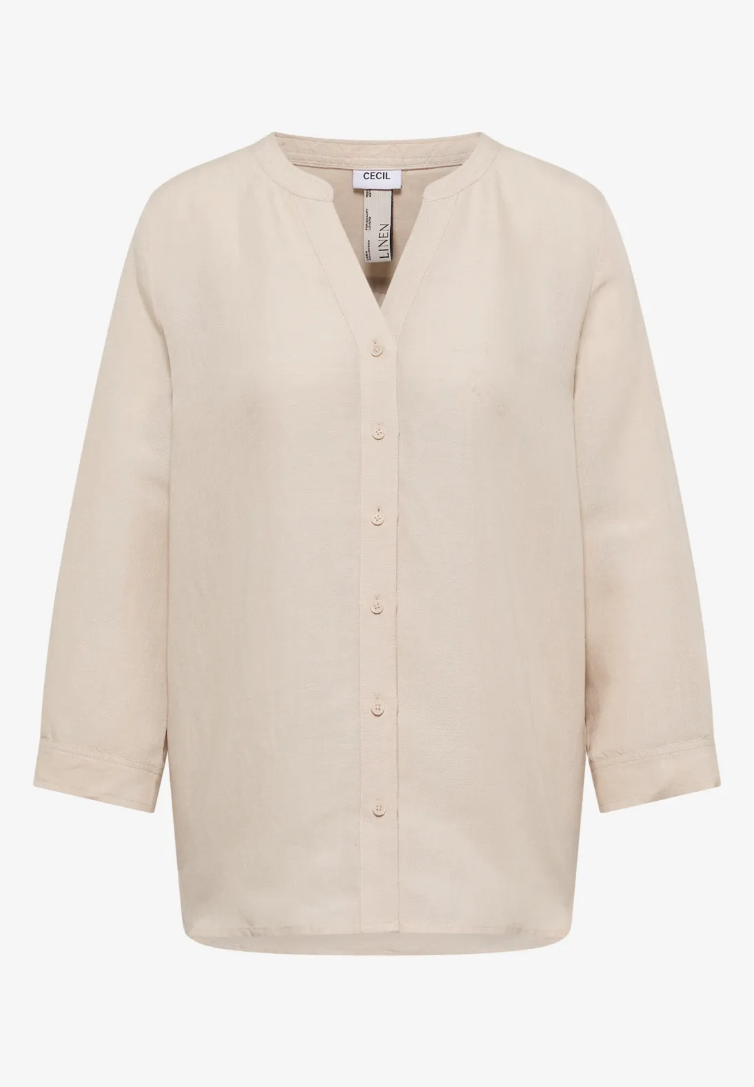 Cecil Leinenmix Bluse - Macadamia Beige
