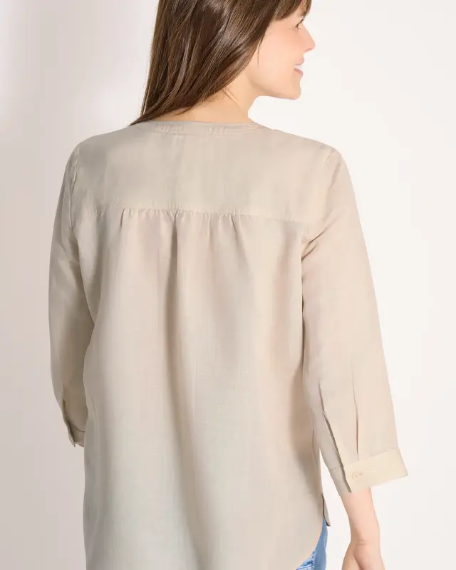 Cecil Linnenmix Blouse - Macadamia Beige