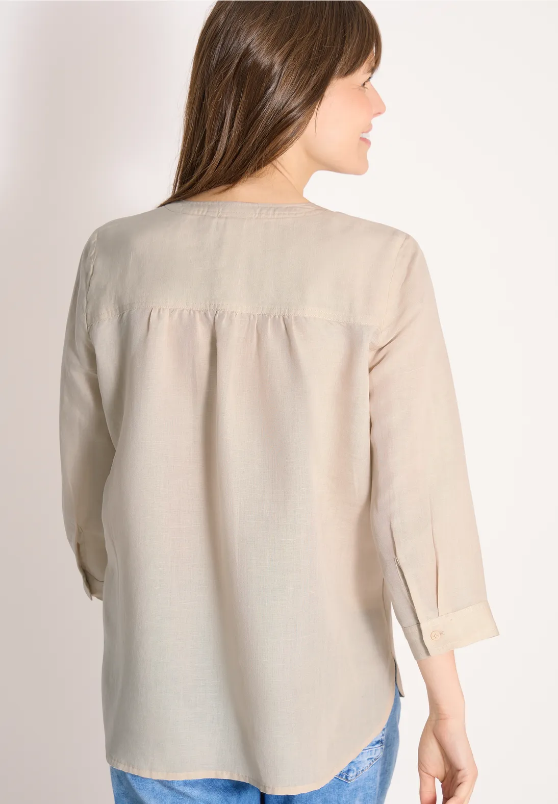 Cecil Leinenmix Bluse - Macadamia Beige