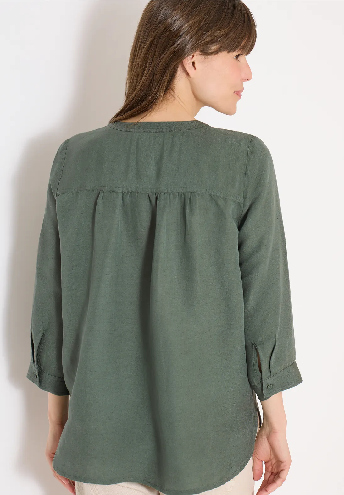 Cecil Linnenmix Blouse - Just Khaki