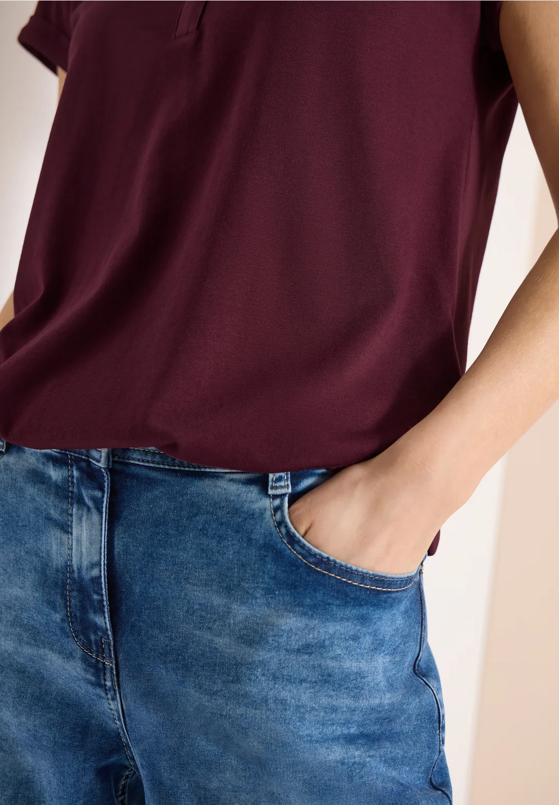 Cecil Shirt Tuniek Stijl - Sweet Grape Red