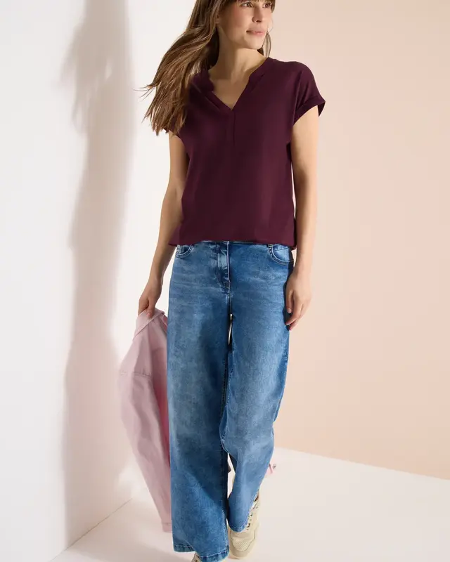 Cecil Shirt Tunic Style - Sweet Grape Red