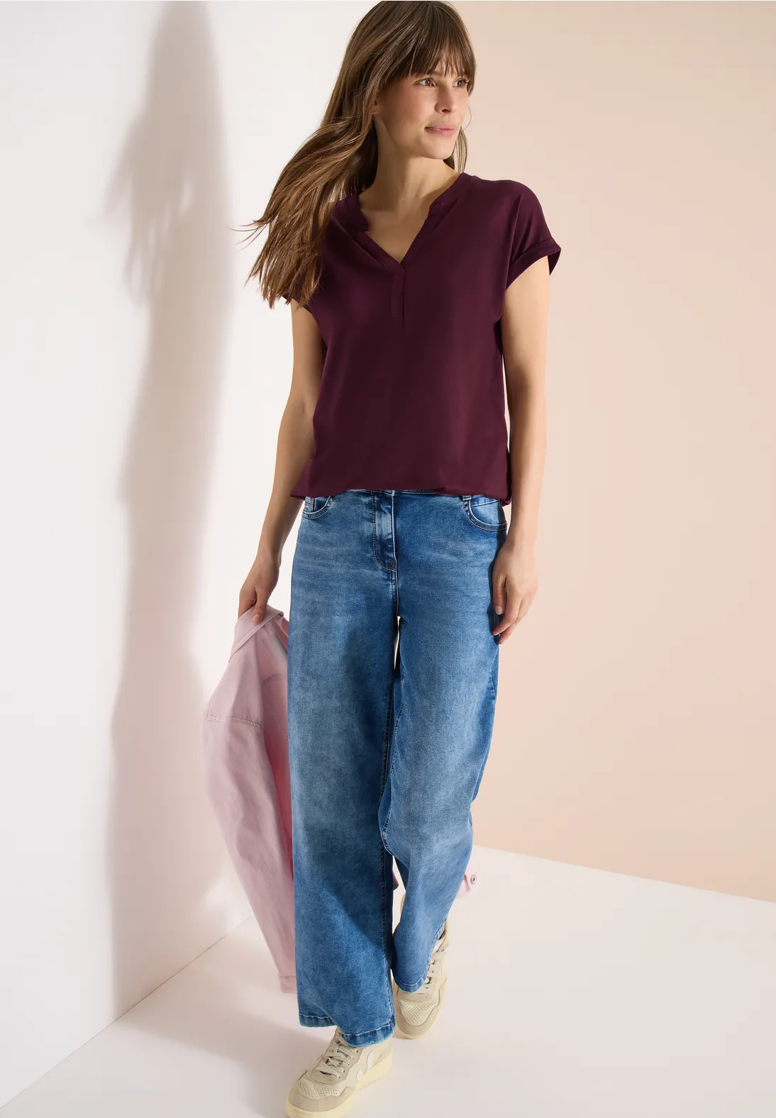 Cecil Shirt Tuniek Stijl - Sweet Grape Red