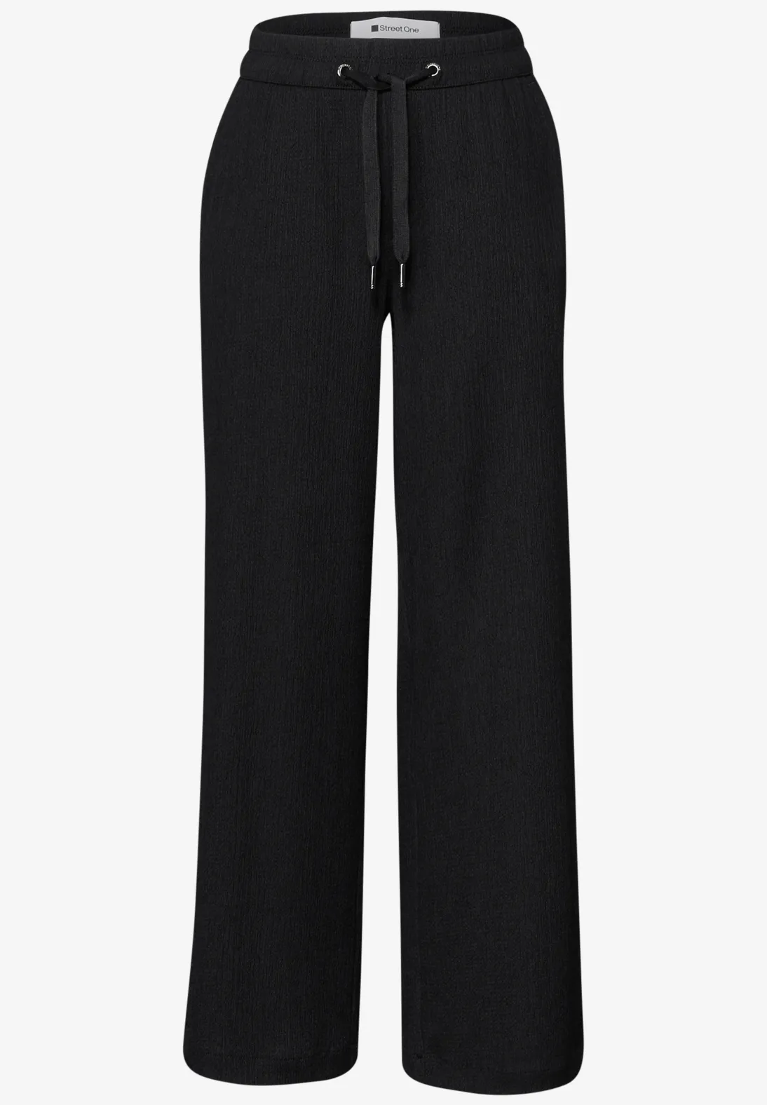 Street One High Waist Broek - Black