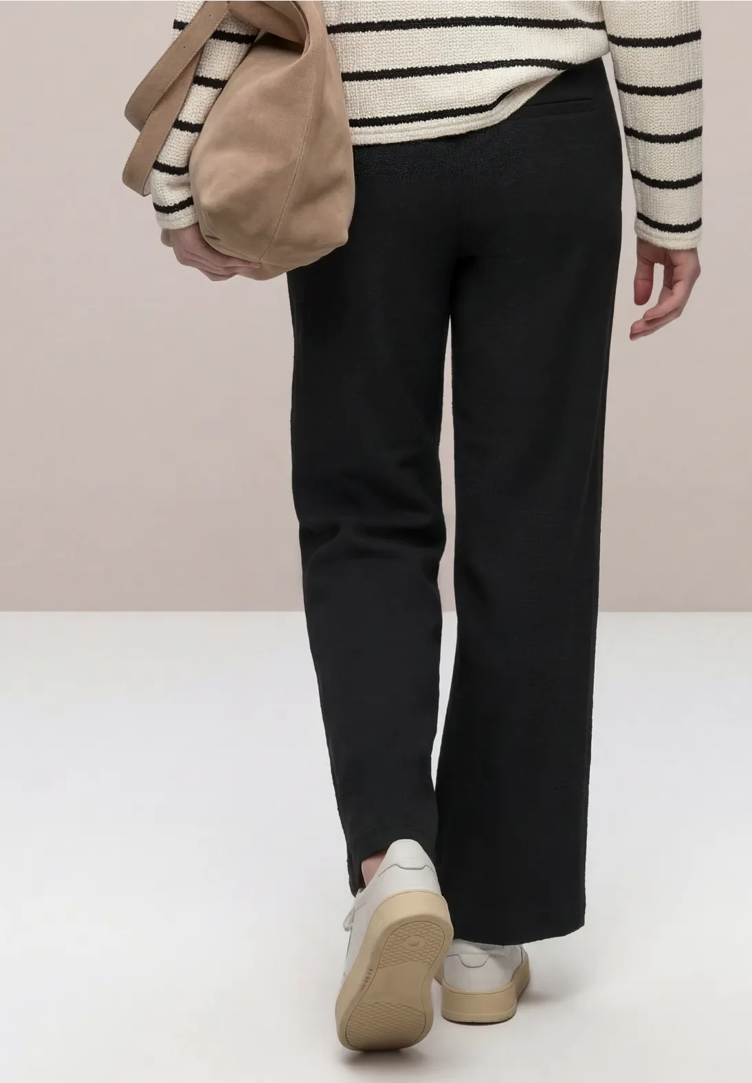 Street One High Waist Pants - Black