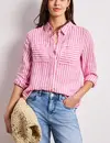 Street One Leinen Bluse - Magenta Dream
