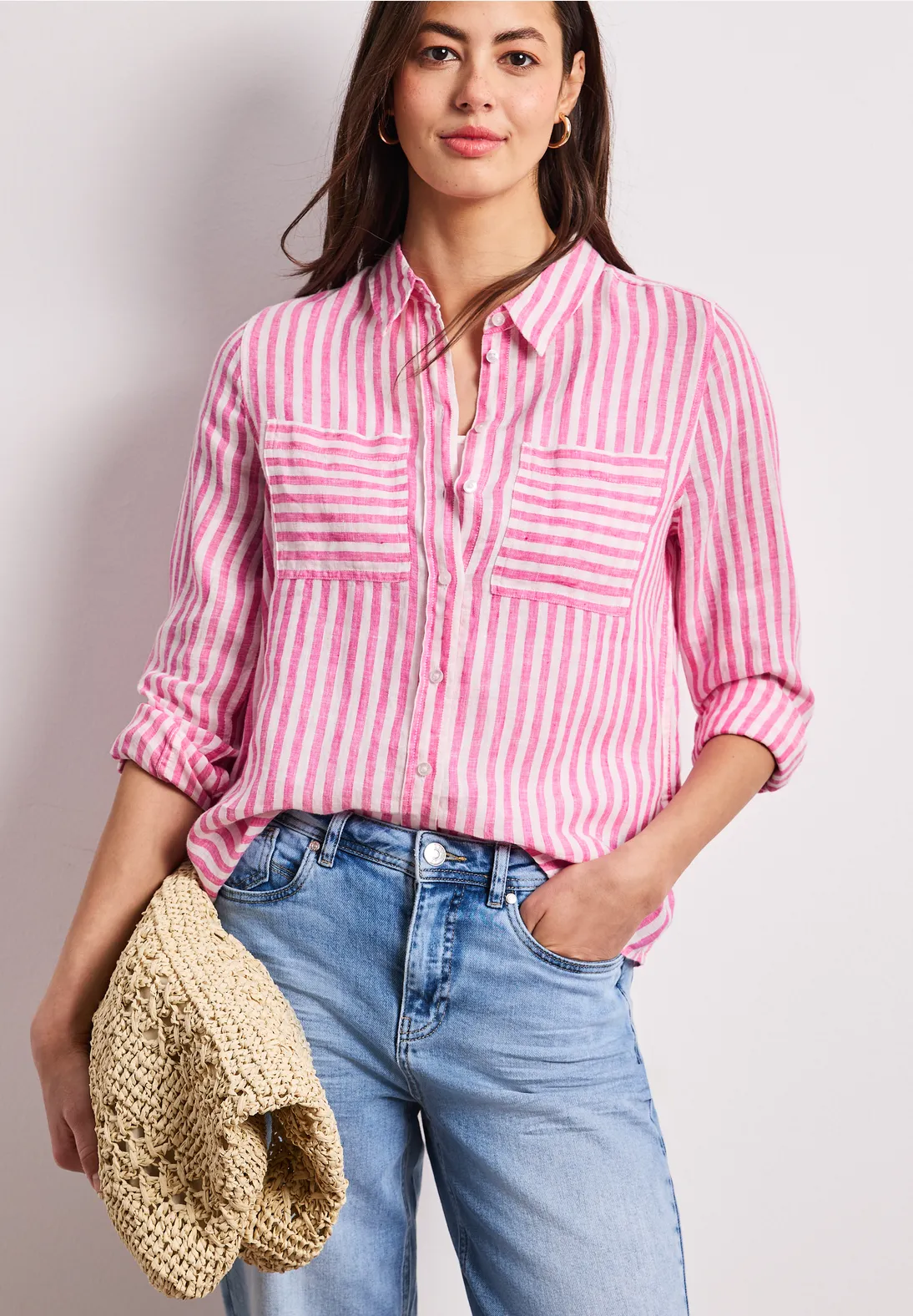 Street One Linnen Blouse - Magenta Dream