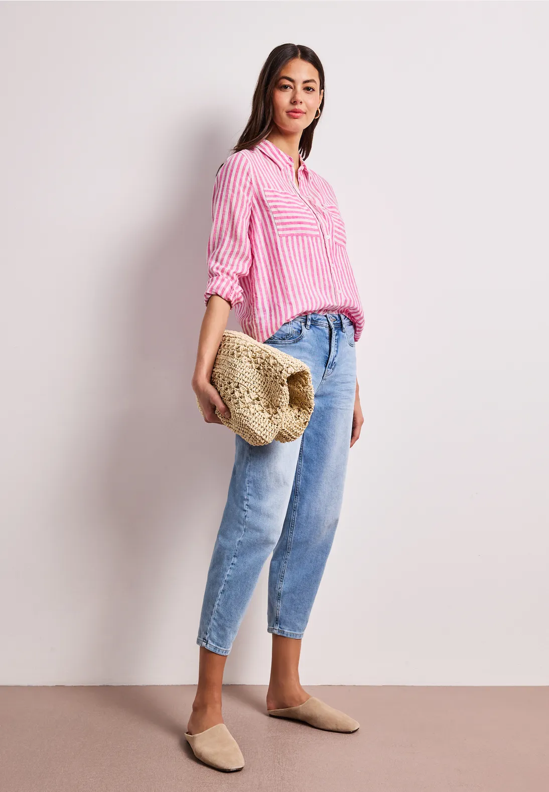 Street One Linnen Blouse - Magenta Dream