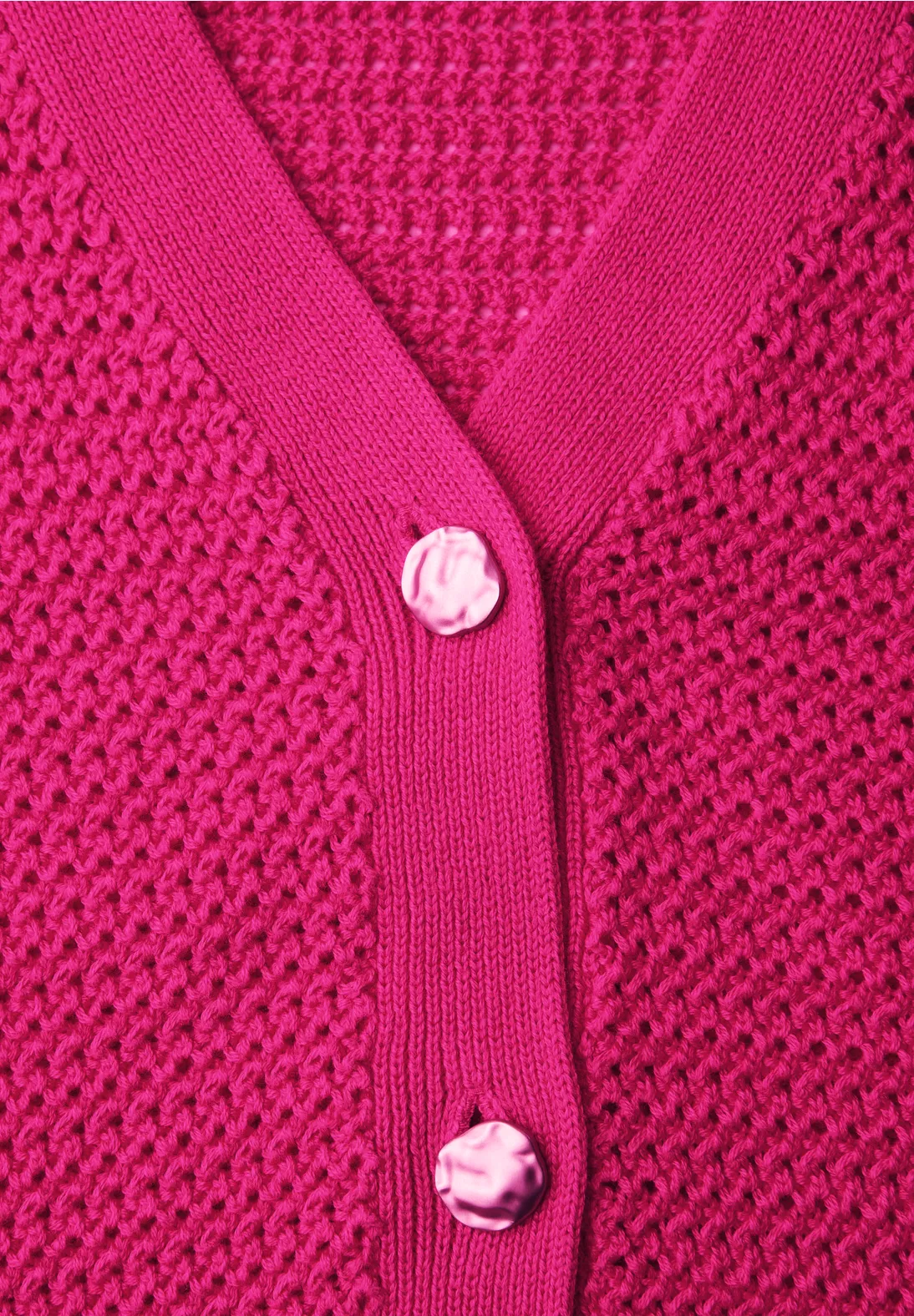 Street One Struktur Cardigan - Magenta Dream