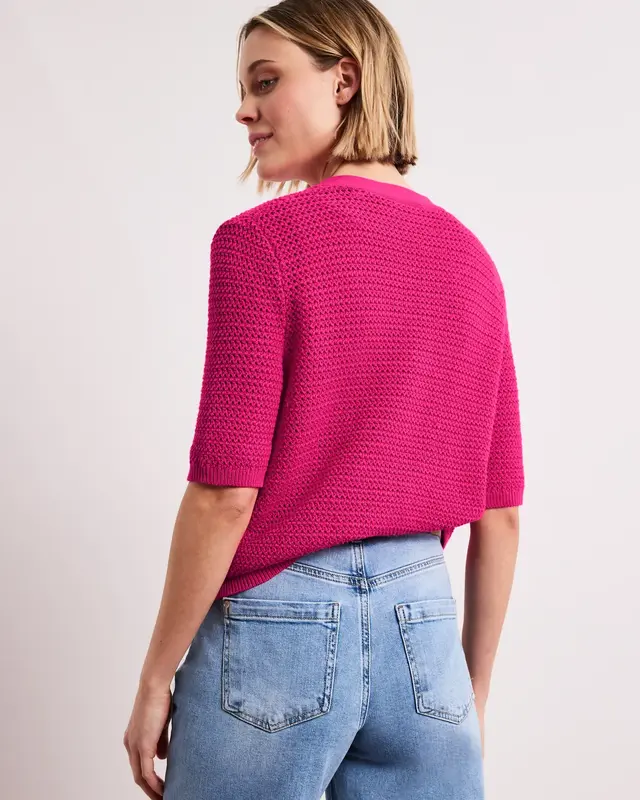 Street One Cardigan with Structure - Magenta Dream