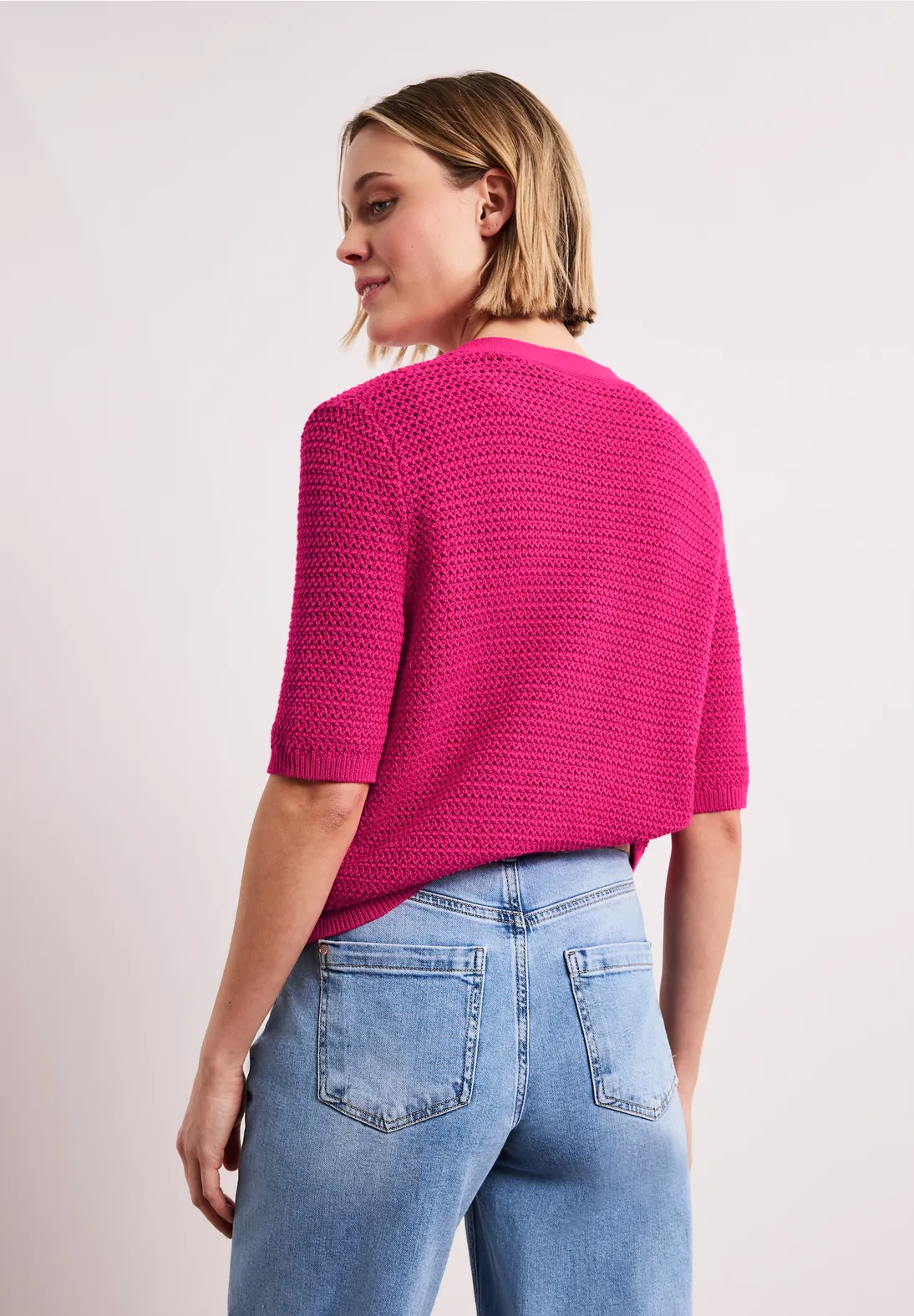Street One Cardigan with Structure - Magenta Dream