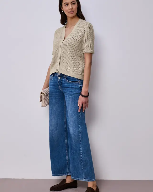 Street One Vest met Structuur - Clay Sand