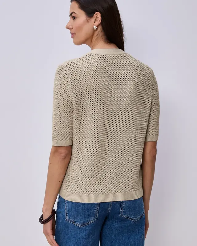 Street One Vest met Structuur - Clay Sand