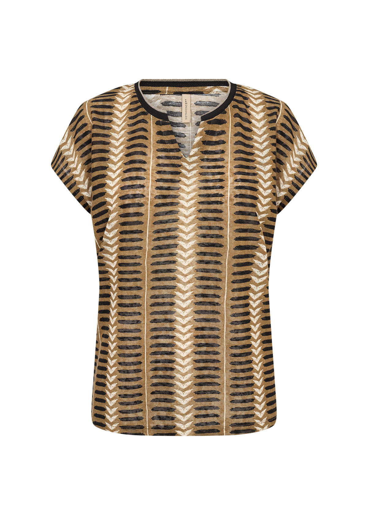 Soyaconcept T-Shirt Aretha 45 - Butternut Combi