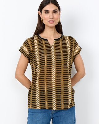 Soyaconcept T-Shirt Aretha 45 - Butternut Combi