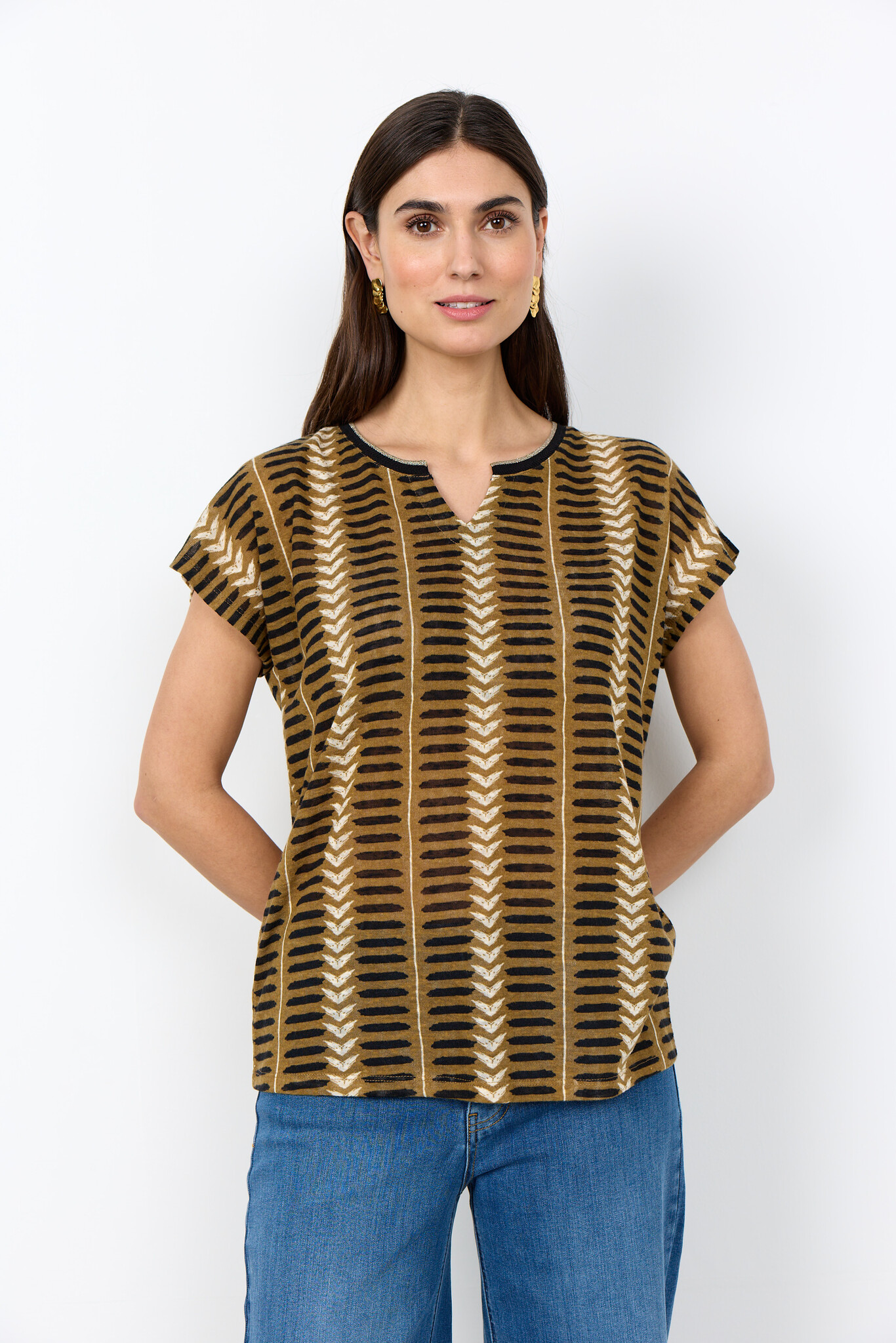 Soyaconcept T-Shirt Aretha 45 - Butternut Combi