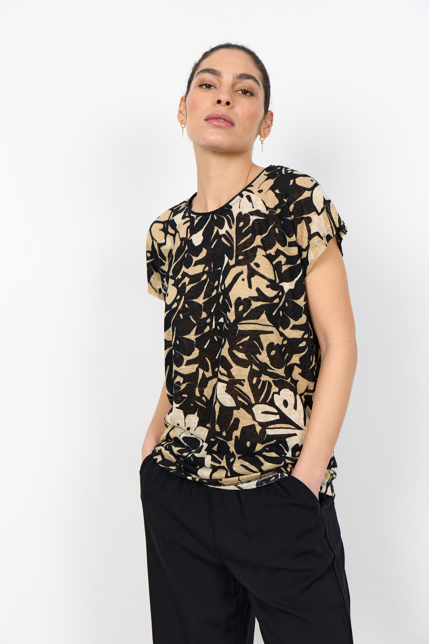 Soyaconcept T-Shirt Aretha 46 - Black Combi