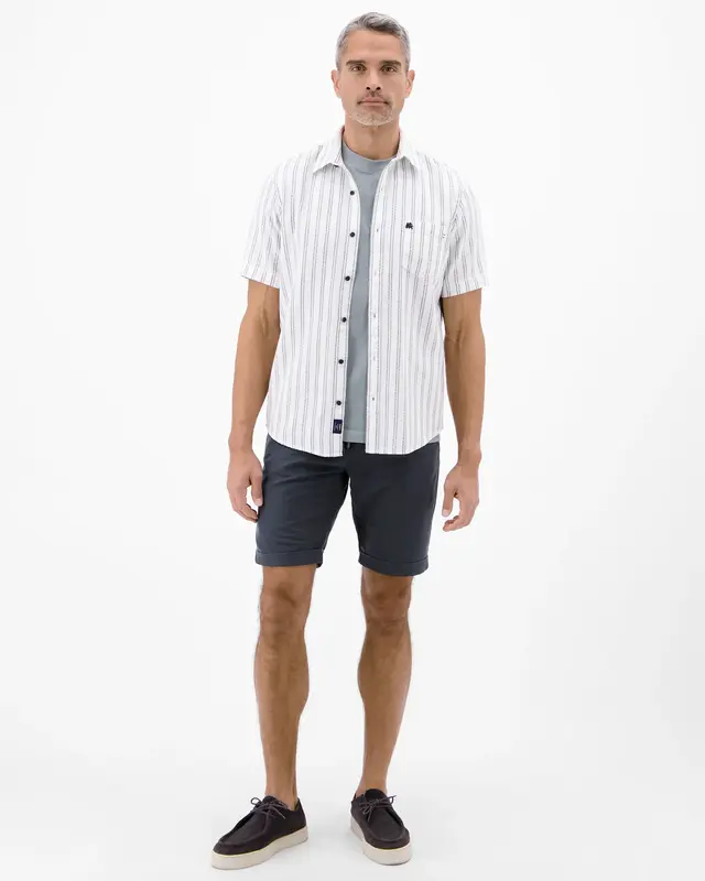 Lerros Linnenmix Chino Short - Blue Night