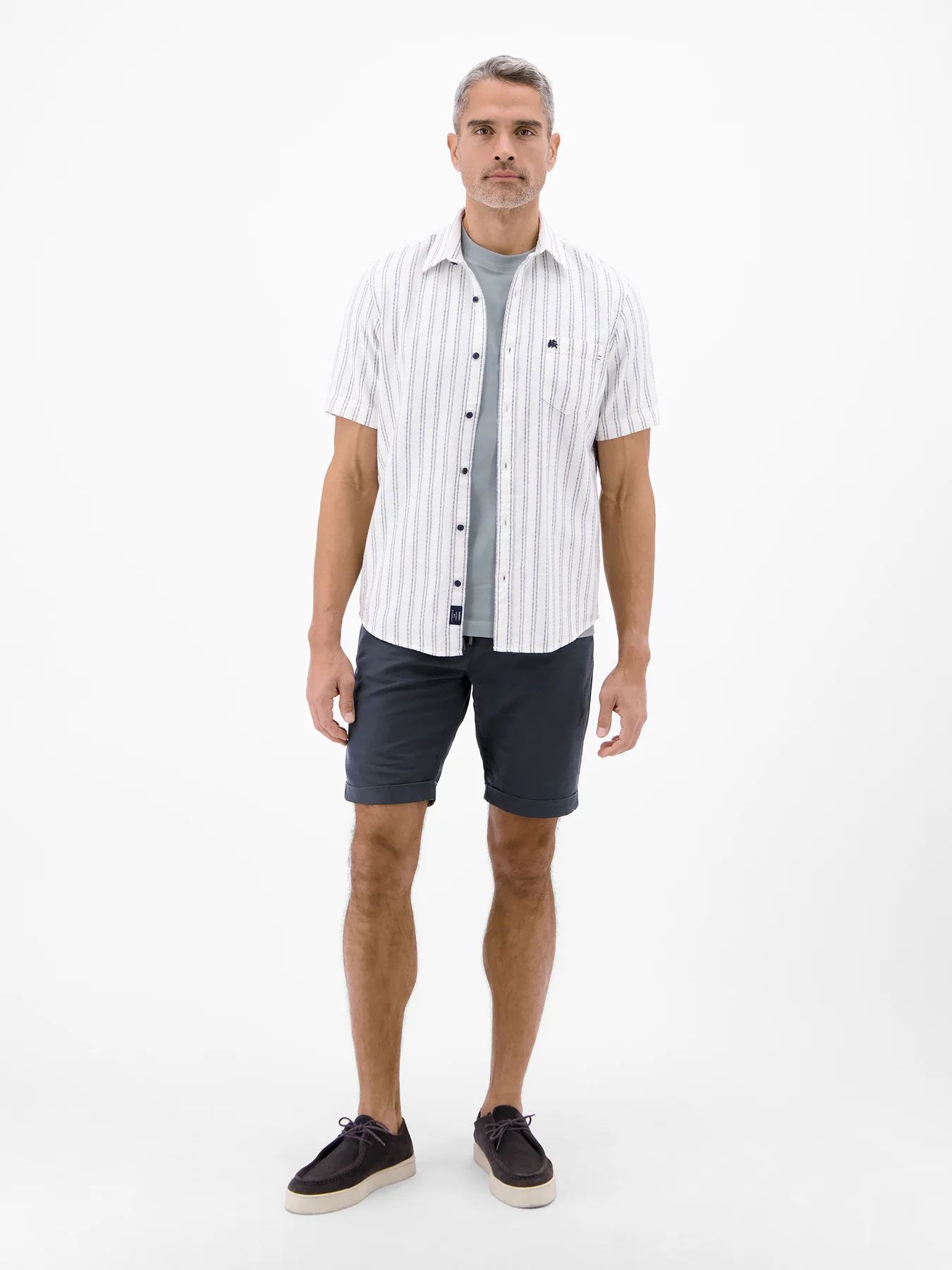 Lerros Linen Mix Chino Short - Blue Night