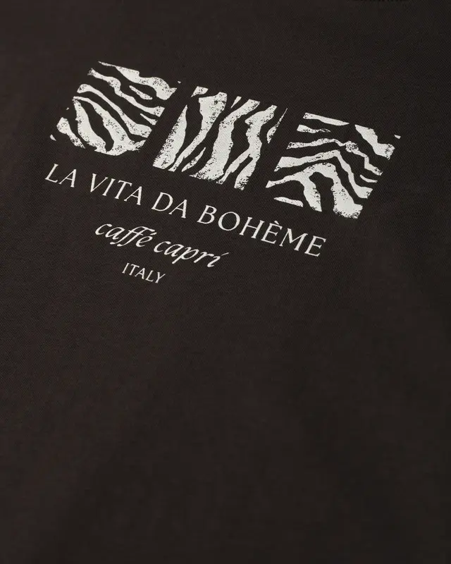 Street One Shirt mit Frontprint - Espresso Brown