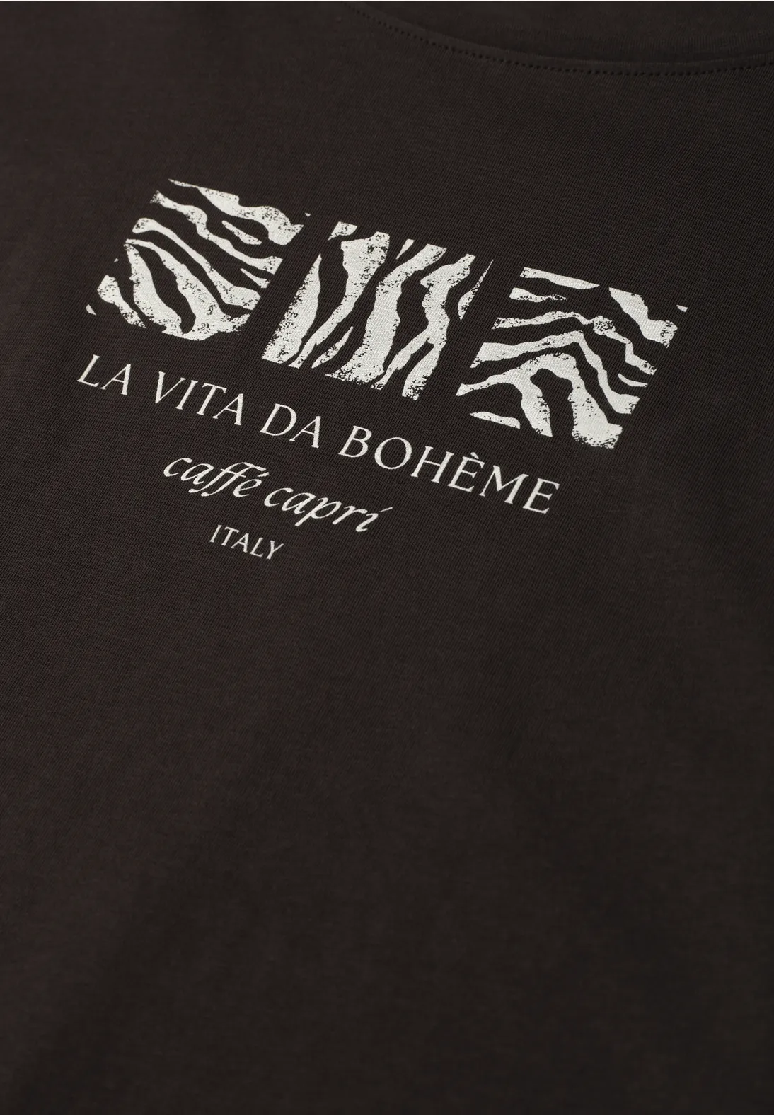 Street One Shirt mit Frontprint - Espresso Brown