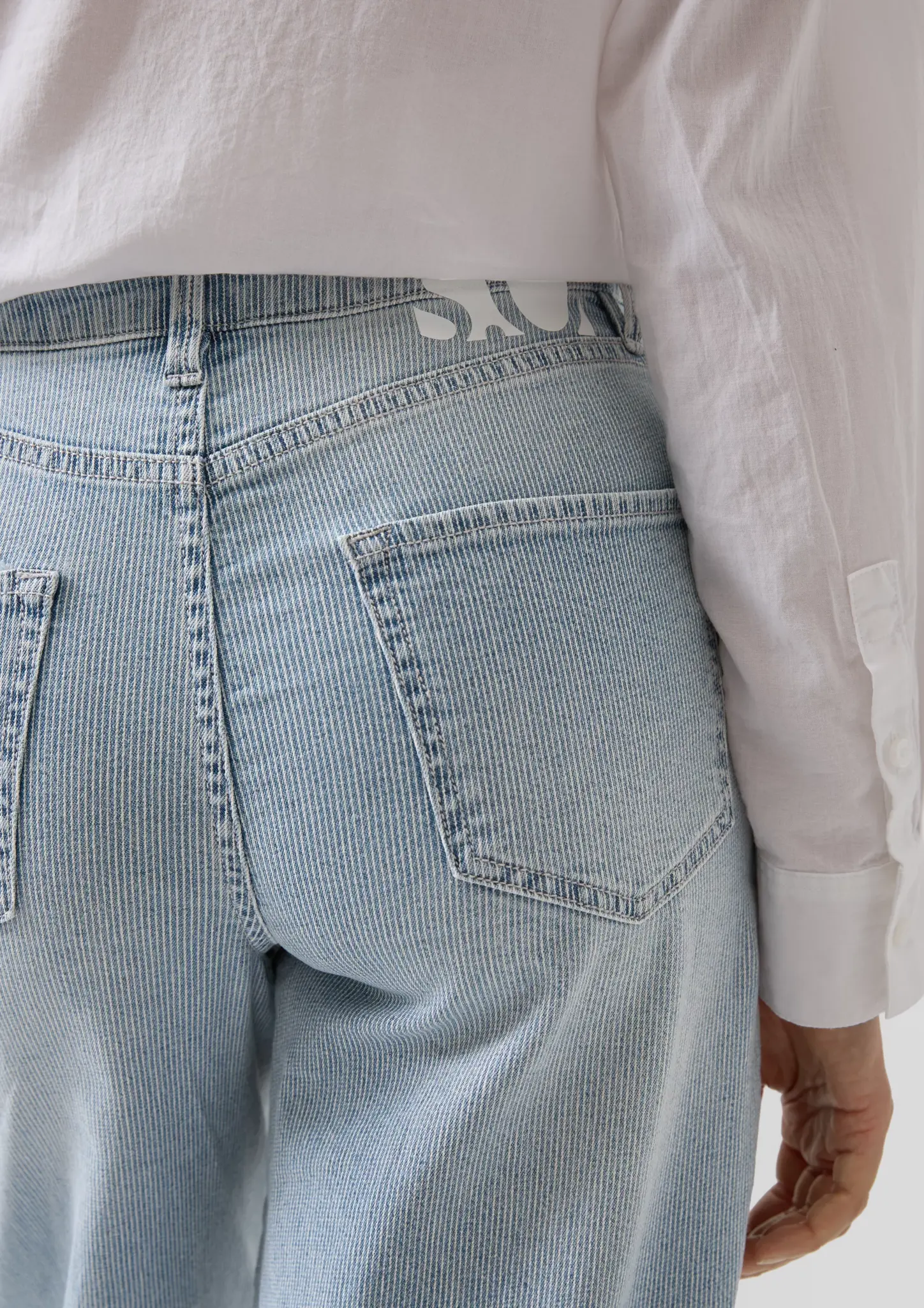 S. Oliver Barrel Pants, Striped - Blue