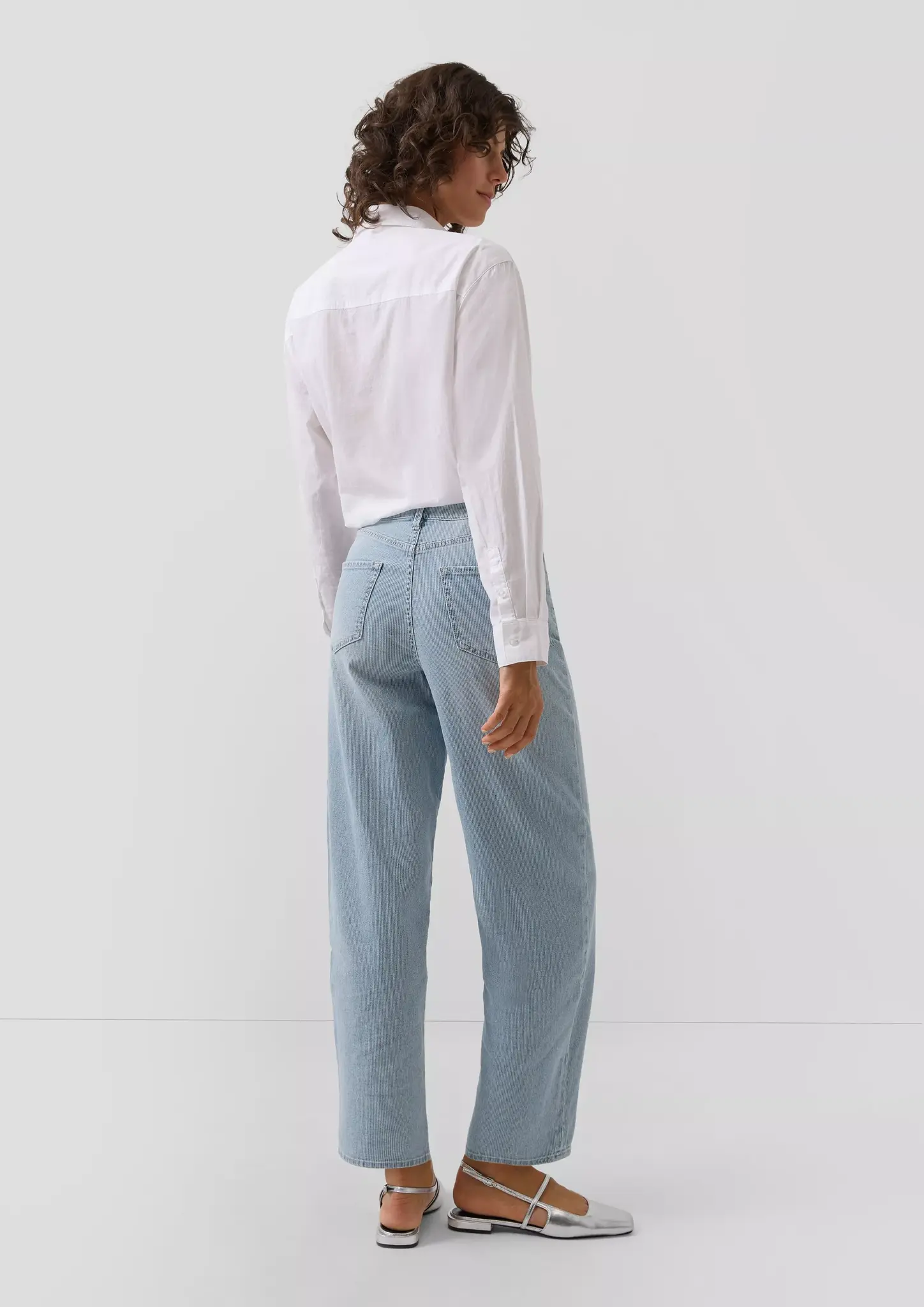 S. Oliver Barrel Pants, Striped - Blue
